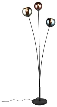 meineWunschleuchte Lampada da terra originale con sfere in vetro specchiato multicolore, altezza 150 cm