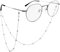 WLLHYF Brillenketten für Damen Perlen Süße Augen Glasrahmen Kordel Maskenhalter Lanyard Schnur Halskette Stilvolle Sonnenbrille Schmuck Brillenband Zubehör Verhindert Verlust (Weiß K)