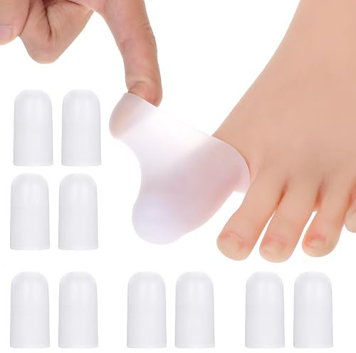 Wanmu 10 Pièces Embouts en Gel Protection des Orteils Protecteurs d'orteils Respirants Gros Orteil Embout en Silicone Coussinets d'orteils pour Ampoules Ongles incarnés Cors Perte des Ongles