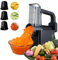 Affetta Verdure Elettrico Grattugia,Grattugia Elettrica per Formaggio,Spiralizzatore di Verdure Elettrico,Multi Grattugia,perv Patate Intere, Frutta,Con Iame Multiple Regolabili, Acciaio Inossidabile