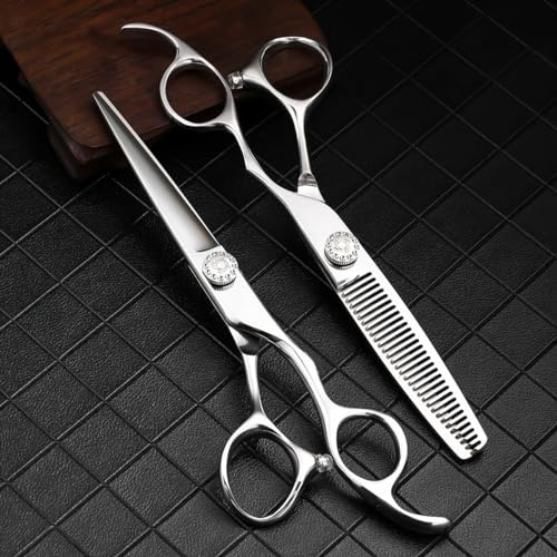 GZSLKSCD Tijeras para Cortar el Cabello, Tijeras de entresacar de 6 Pulgadas, Tijeras de Acero Inoxidable para peluquería (un Color, un tamaño)