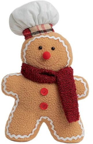 Homeponnew Christfor Mas - Figura de peluche para hombre y niña con sombrero de chef y lazo, 32 unidades para decoración de café, decoración para mesa de vacaciones, ventana o árbol