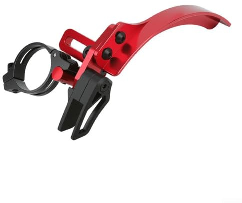 Aluminiumlegering cykelkedjeskydd, främre växelförare konverteringsfäste för säker passform för 34 9 mm diameter sadelstolpe för att förhindra kedjedroppe och fläckar (röd)