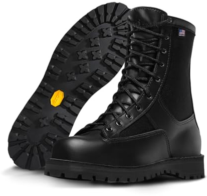 Danner Acadia 8 Waterproof Tactical Boots for Men - Polishable Leather with Breathable Gore-Tex, Traction Outsole, Made in USA, Black - 9.5 D