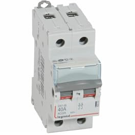 406440 Interrupteur sectionneur bipolaire 2P 400V - 40A - 2 modules - Bornes à vis Legrand DX³-IS