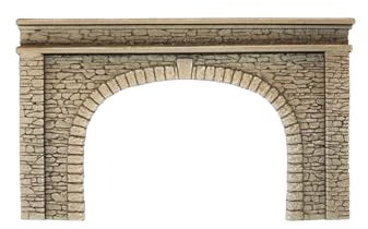 NOCH® Tunnel-Portal für Modellbahn, 2-gleisig, 22 x 13 cm, perfekt für H0, Handkoloriert