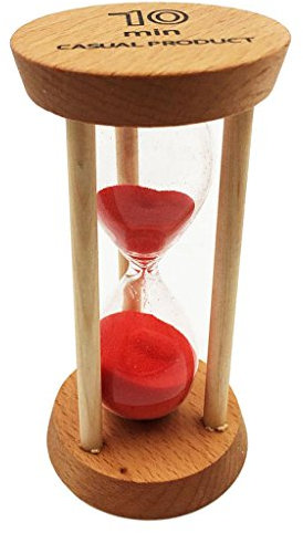 Sharplace Sanduhr Sandglass Eieruhr für Kochen, Maske, Studieren, Yoga, Spielen, Dekoration, Rot