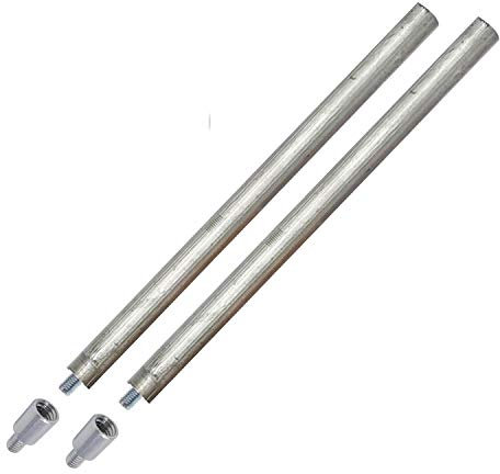 GOLDMAN SERVICE | 2 Ánodos de magnesio 22x350mm para termo eléctrico + 2 adaptadores métrica M8 a M6 : Ánodo sacrificio para calentador compatible con Grandes Marcas