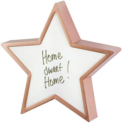levandeo LED Stern H22cm Kupfer Lampe Leuchtbild Zum Beschriften Leuchtstern Weihnachten Memoboard Lightbox Deko Tischdeko