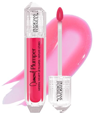 Physicians Formula, Diamond Plumper, Repulpeur de Lèvres avec Formule Hydratante, Nourrissante et Repulpante, avec Poussière de Diamant pour un Éclat Scintillant, Pink Radiant Cut