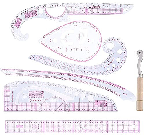 Professionelle Kleidung Kunststoff Lineal Set, Schneider-Lineal, Französisches Metrisches Lineal, Kleidungs-Lineal Für Nähen, DIY Kleidung, Schneiderei Muster, Mehrzweck-Schneidelineal (7 Style)