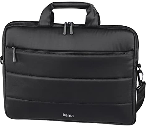 Hama Laptop Tasche (Notebook Tasche für Laptop, Tablet, MacBook, Chromebook bis 15,6 Zoll, Umhängetasche als Arbeitstasche oder Schultasche für Herren und Damen) schwarz Toronto 15,6''/40 cm