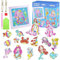 Maomaoyu 5D Diamond Painting Kit Completo para Niñas con Marco, Pintura de Diamantes con 25 Pegatinas & 2 Llaveros de Diamond Painting, Manualidades y Regalo para Niña 5 6 7 8 9 10 11 Años, Sirena