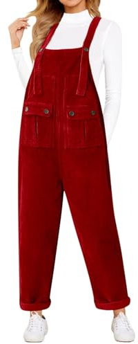 pxjsdwe Cord Latzhose Damen Locker Grün Stretch Latzhose Blau Arbeitslatzhose Arbeitshose 48 mit Träger Overall Jumpsuit Baggy Oversize Arbeitsoverall Trägerhose