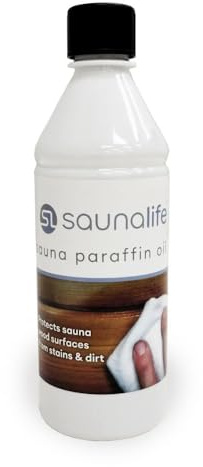 SaunaLife Sauna Paraffin Oil, Odorless Sauna Wood Oil 500ml (16.9 oz)