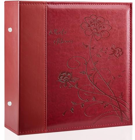 Miaikoe Album photo 10 x 15 cm, pour 1000 photos à enfiler, extra grande capacité, couverture en cuir, peut contenir 1000 photos horizontales et verticales, 10 x 15 cm, paysage pour mariage, famille