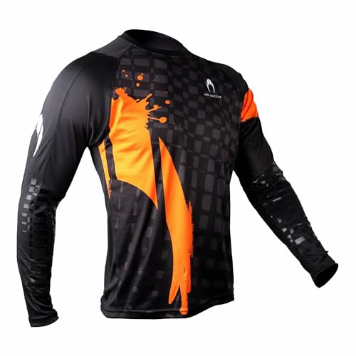 HO Soccer Adikt Pro Orange Blast tröja - Långärmad målvaktströja med vaddering - gör bollkontrollen enklare, unisex vuxna, orange/svart, XXL