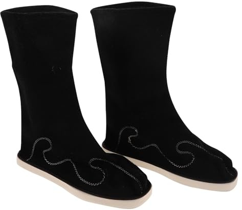 POPETPOP 1 par kinesiska traditionella antika Hanfu-skor stövlar för vuxna barn folkdans Qing-dynastin accessoarskor svarta storlek 38