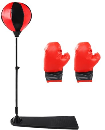 Saco de boxeo para niños pequeños, pelota de boxeo con guantes de boxeo, juego de pelota de boxeo para niños, para casa, interior, ejercicio, entrenamiento, oficina, escuela, alivio del estrés