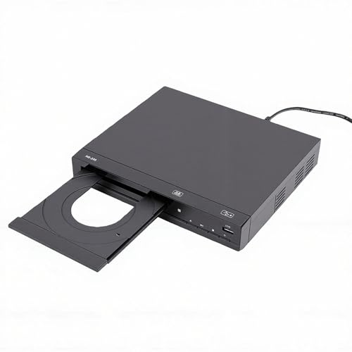 Tosuny Regionfri HDMI DVD-spelare för TV, 1080P Uppskalningsmultiformat med USB & CD, LED Display Mini Home Audio, Inkluderar Fjärrkontroll och Kablar, NTSC/PAL (EU)