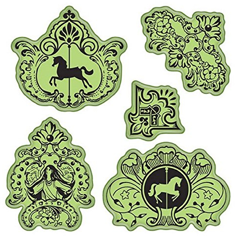 Inkadinkado Stamping Gear Cling Stamps, Carousel