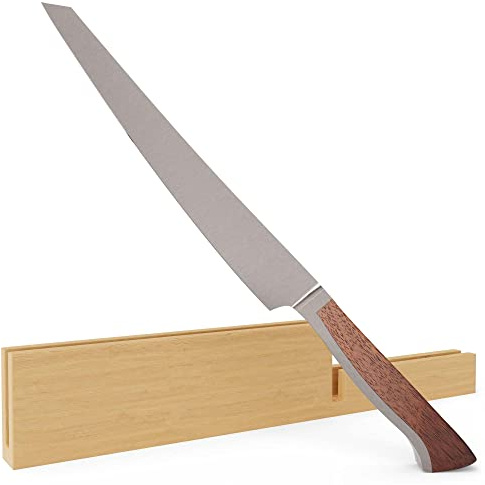 GÜDE Solingen - Skinkkniv smidd, 21 cm, valnötsträ, CAMINADA, Handgjord Tyskland