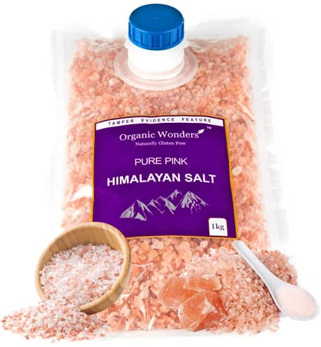 Pure Pink Himalayan Salt (Coarse) 1kg | 84+ Essential Trace Minerals | PREMIUM UNREFINED | 100% NATURAL | GLUTEN FREE | VEGAN | VEGETARIAN by Organic Wonders®