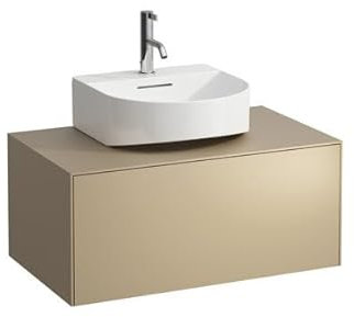 Laufen Sonar Schubladenelement, 1 Schublade, für Aufsatz-Handwaschbecken H816341, H816342, Ausschnitt Mitte, Farbe: Gold