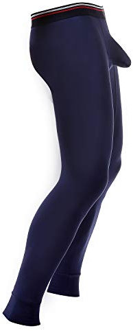 Ouruikia Herren Thermounterwäsche Hose Thermohose Lange Unterhose mit separatem Beutel, blau, L