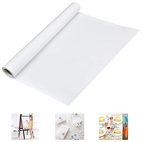 WANTOUTH Rotolo di Carta da Disegno Bianca da Cavalletto per Bambini Schizzo 44cm*10m Rotolo di Carta Artistica da Disegno per Pittura Artigianato