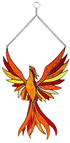 Pssopp Phoenix Ornement Phoenix Suncatcher Tentures de Fenêtre Capteur de Phoenixs Suncatcher Cintre Oiseau Décoration Murale pour la Décoration de la Maison