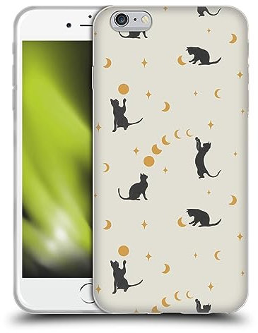 Head Case Designs Offizielle Episodic Drawing Katze Und Mond Muster Soft Gel Handyhülle Hülle kompatibel mit Apple iPhone 6 Plus/iPhone 6s Plus