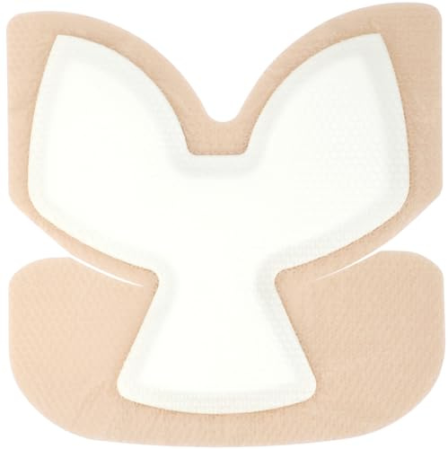Silicone Heel Bordered Foam Dressing Waterproof Absorbent Wounds Bandages Pressure Sore Adhesive Border Protector for Cracked Heels/Ankle/Elbow Bedsore Ulcer 8x8 Pack of 1