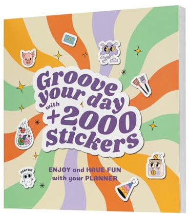 Grupo Erik | Livre d'Autocollants Groove Your Day | Papeterie Créative | Carnet de Stickers à Coller | Loisir Créatif, Journaling et Bullet Journal, Idée Cadeau