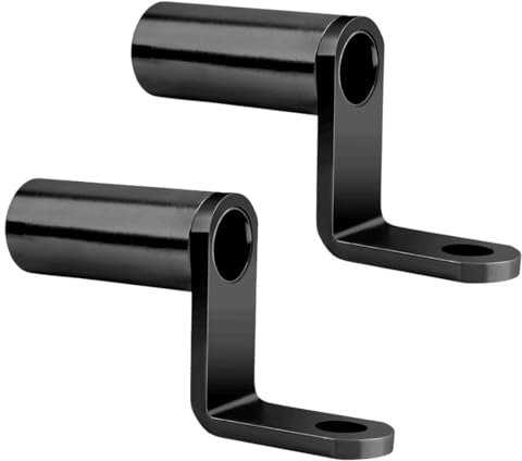 NHP Moto Estensore per Manubrio Supporto,Staffa Fari Moto,Supporto per Specchietto Retrovisore per Moto,Universale,Lega Alluminio Manubrio Extender per Bicicletta e Motociclo,Accessori Moto(Nero)