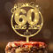 Tortendeko 60 Geburtstag Frau Mann, Seutgjie 60. Geburtstag Cake Topper Holz mit LED Lichterkette 1965 bis 2025 Kuchen Deko