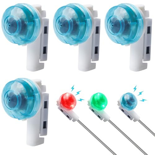 GAOUTO 4 Stück Nacht Fisch Stange Bissalarm, Bissanzeiger Angeln mit LED Light Strike, Elektronische Bissanzeiger mit Ton Anzeige Angelzubehör für Fischer Nachtangeln Oder Meeresangeln
