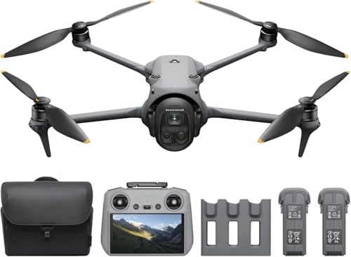 Bundle Fly More DJI Mavic 4 Pro avec DJI RC 2, drone phare à triple caméra avec caméra Hasselblad CMOS 4/3 100 MP, transmission vidéo sur 30 km, temps de vol maximal de 51 min, station de recharge