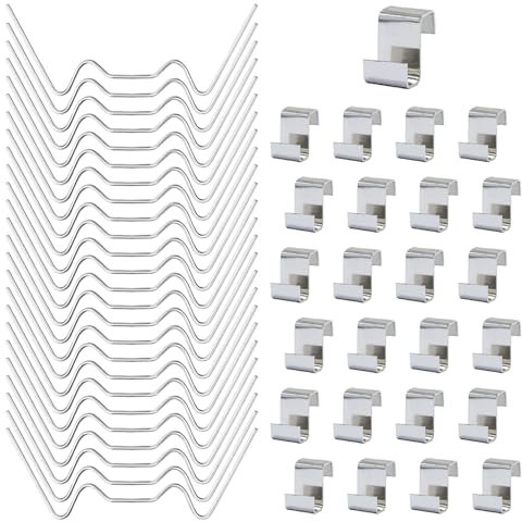 50pcs Greenhouse Glass Clips Z and W Clips for Greenhouse Glass Panes, W Spring Clips Greenhouse Clips for Glass, Greenhouse Glazing Clips Window Clips for Greenhouse, Green House Glass Clips Fixings