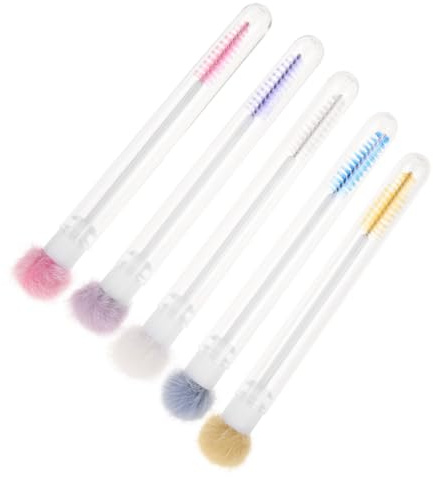SHERCHPRY 5pezzi Scovolino Per Ciglia e Sopracciglia Pennello Per Mascara Applicatore Mascara Bacchetta Per Ciglia Spazzola Per Extension Realizzato in Materiale Qualità Sicuro Usare