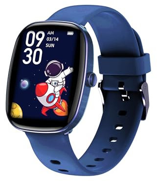 Smartwatch Kinder, Smart Watch Uhr für Mädchen Jungen mit Schrittzähler, 100 Sportmodi, Herzfrequenz Monitor, Schlaf-Monitor, Wecker, Fitness-Tracker für Jungen, Mädchen und Teenager (Blau)