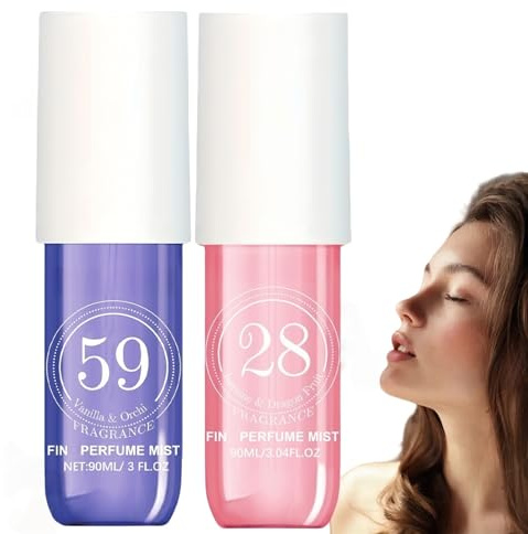 2PCS Fruity Body Spray,Parfums Crush Fragrance Spray,Hair and Body Hair Fragrance Mist,Fruity Body Spray Body Splash Women,Long Lasting Perfume for Women,Hair Mist Perfume Spray,Romance Fragrance Mist