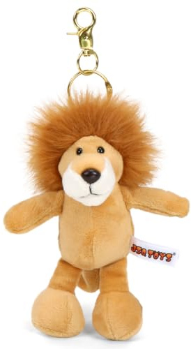 Porte-Clés Lion, Pendentif en Peluche Animaux pour Clés, Sacs à dos, Cartables, Portefeuilles