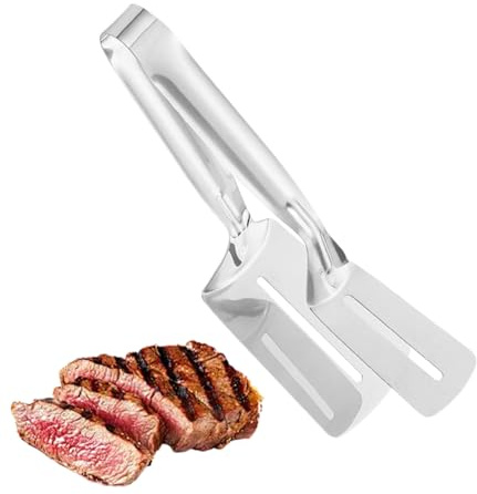 Pinzas de parrilla de acero inoxidable, pala antiadherente, pinzas de cocina de acero inoxidable, para panqueques, pan, pescado, filete, hamburguesa, barbacoa, pizza