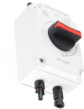 Dioche Interruttore Solare Isolatore CC Fotovoltaico da 1500 Volt 1500V 32A 4P - Interruttore di Sicurezza Isolato per Sistemi di Energia Solare in e Barche (Protezione fusibile)
