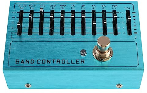 Generic Gitarrförförstärkare med 10-bands EQ för Mångsidigt Ljud och Oberoende Volymkontroll, Aluminiumlegering, 1 Enhet