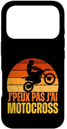 J'peux Pas J'Ai Motocross Rétro Moto Tout-Terrain Humour Coque pour iPhone 17 Pro