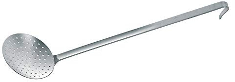 Piazza - Schiumarola in Acciaio Inox da Cucina (Diametro 16cm) con Comodo e Pratico Manico. Mestolo per Friggere Cibo e Scolapasta, Spaghetti, Noodles, Verdure