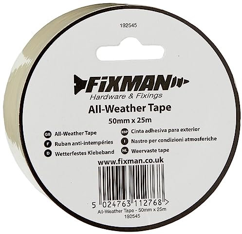 FIXMAN 192545 Witterungsbeständiges Klebeband 50 mm x 25 m