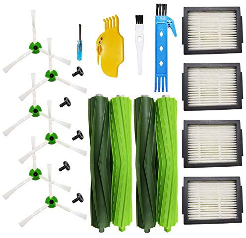 BSDY YQWRFEWYT Pièces de Rechange pour iRobot Roomba i7 i7+/i7 Plus E5 E6 E7 Series Brosses Roomba Série I & E Kits de Remplacement